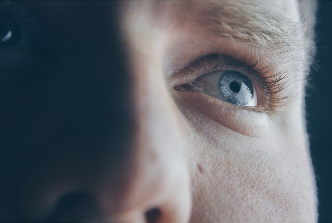 Close-up of a man's eye